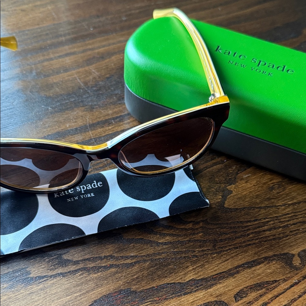 Kate Spade Black and Gold Cat-Eye Sunglasses